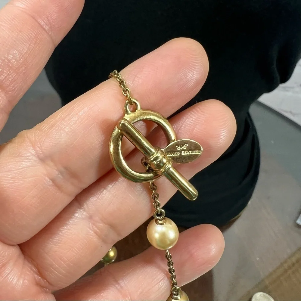 BANANA REPUBLIC silver toned 34” long necklace + One more